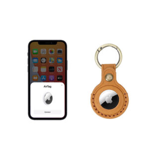 Vintage Leather Apple AirTag Case, AirTag Holder